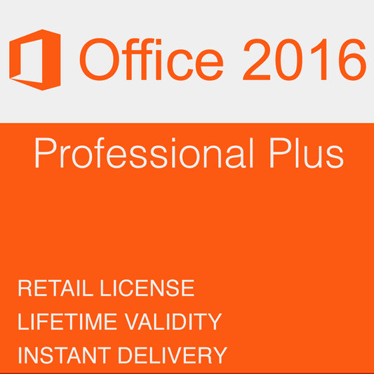 MS Office 2016 Professional Plus – Lifetime Retail License Key